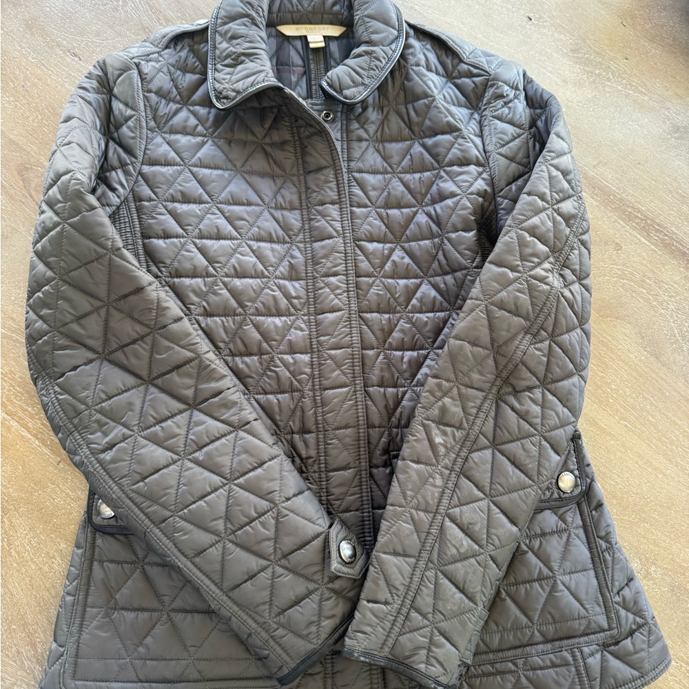 Burberry Brit Quilted Gray Women's Jacket - Picture 4 of 10